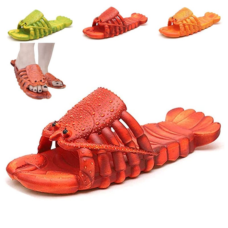 TOTENJS Lobster Slippers, Fish Sandals, Bass Flops, Animal Fish Footwear - Image 1